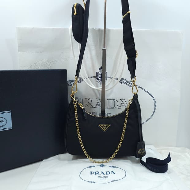 [정품]프라다 리에디션 2005 리나일론백 금장