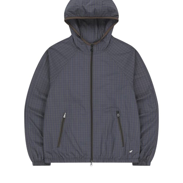 코이세이오 체크윈드브레이커 퍼플