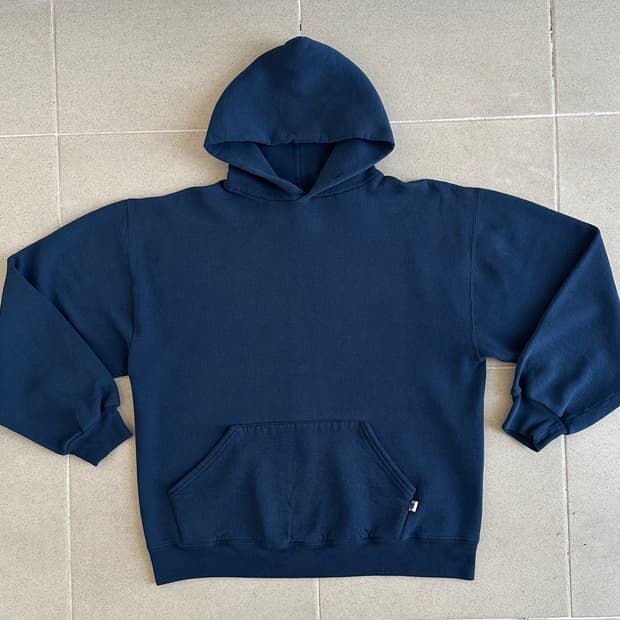 90s 빈티지 러셀 후드 네이비 L