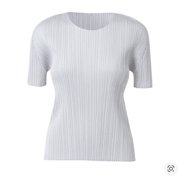 (W) 플리츠 플리즈 이세이 미야케 베이직 탑 라이트 그레이