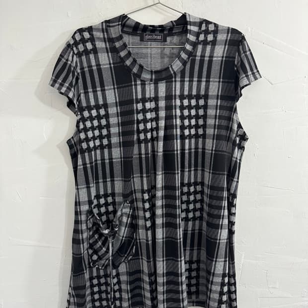 check pattern blouse