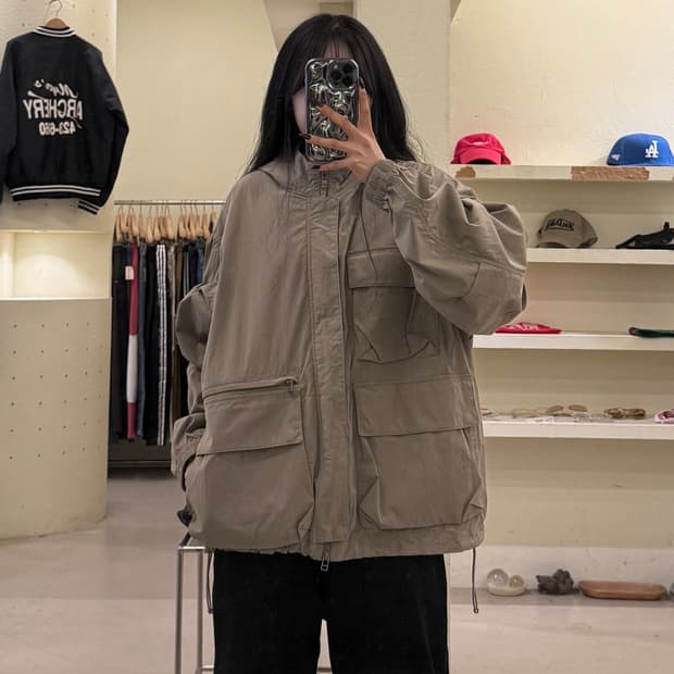 프리즘웍스 유틸리티 파카 라이트 카키  U1550