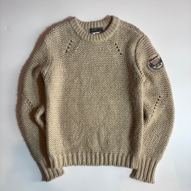 지프 헤비 코튼 니트 스웨터