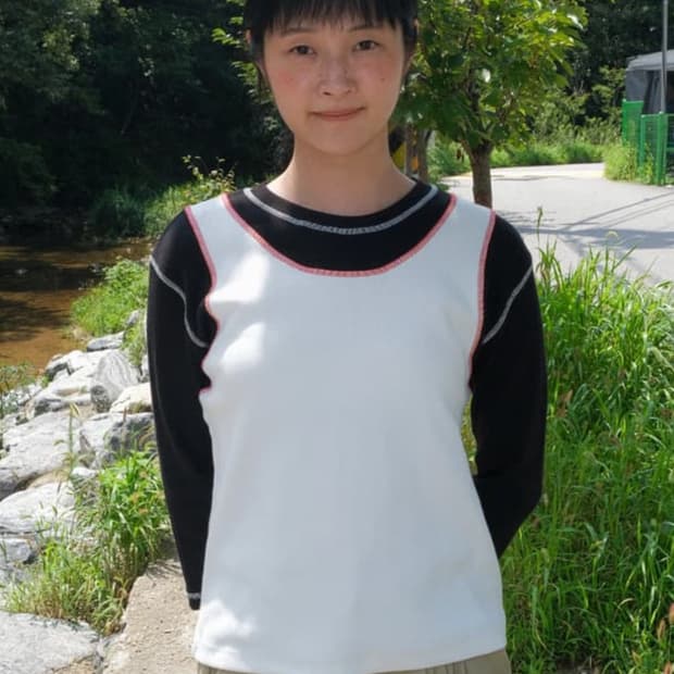 페스토 레이어드 티셔츠 블랙