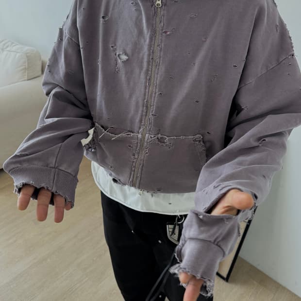 빈티지 후드집업