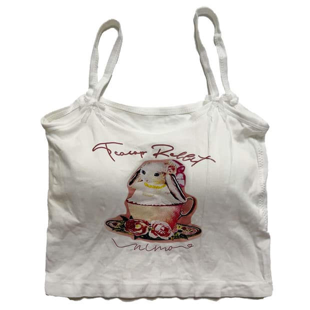 새상품 토끼 끈나시 (화이트)