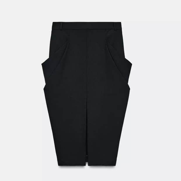 자라 드레이프 포켓 zw 스커트 m