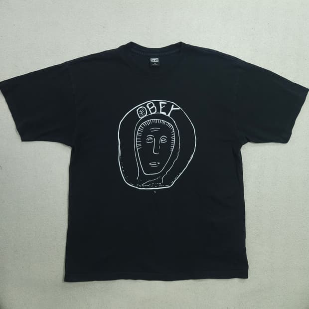 오베이 반팔티 XL 블랙
