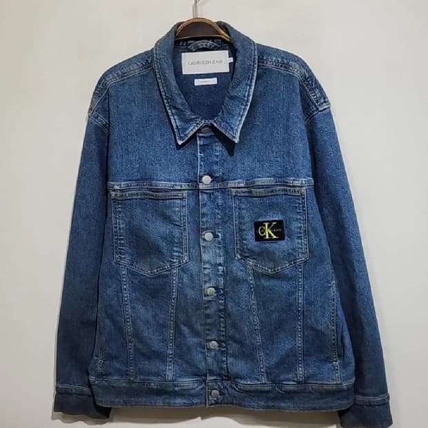 (XL) 캘빈클라인 데님자켓 스판 CK 청자켓 빈티지 