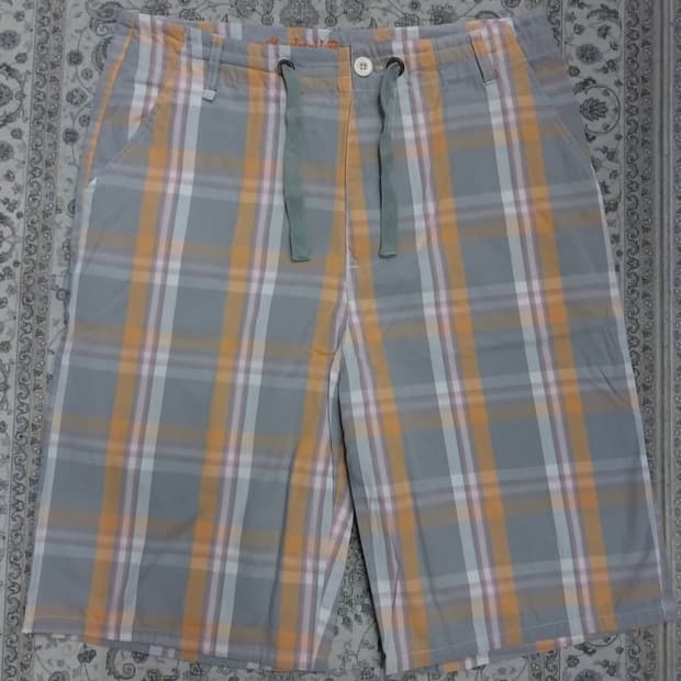 90s 올드스쿨 아카데믹스 체크 스트링 하프팬츠 38사이즈