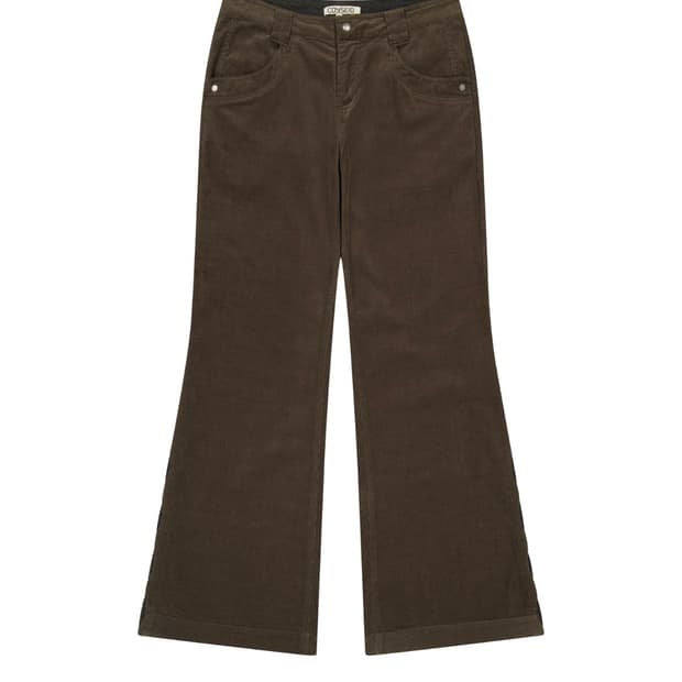 리프컷 코듀로이 팬츠 브라운