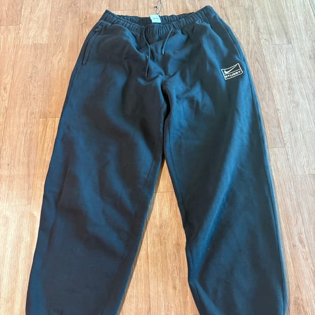 새상품) 나이키 스투시 스웻팬츠 블랙 L (큼)