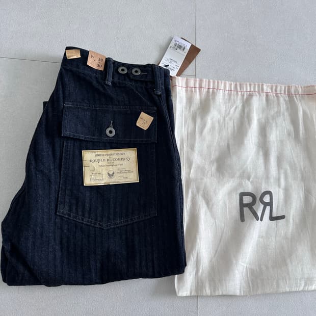 RRL 리미티드 에디션 인디고 헤링본 팬츠