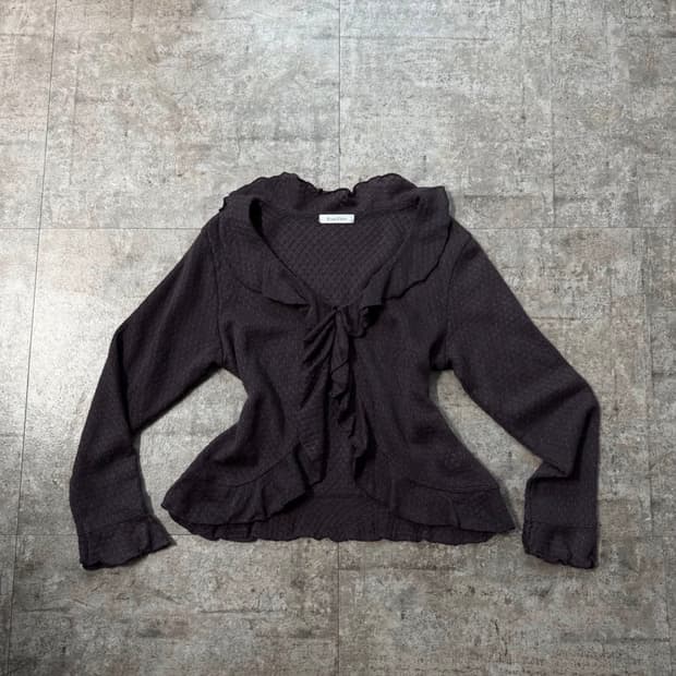 Rosa cherry 러플 가디건