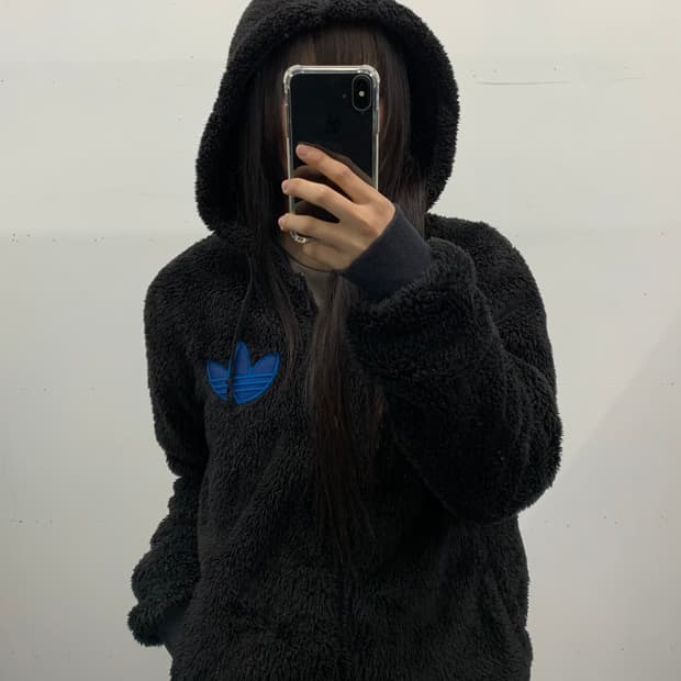 아디다스 플리스 후드집업
