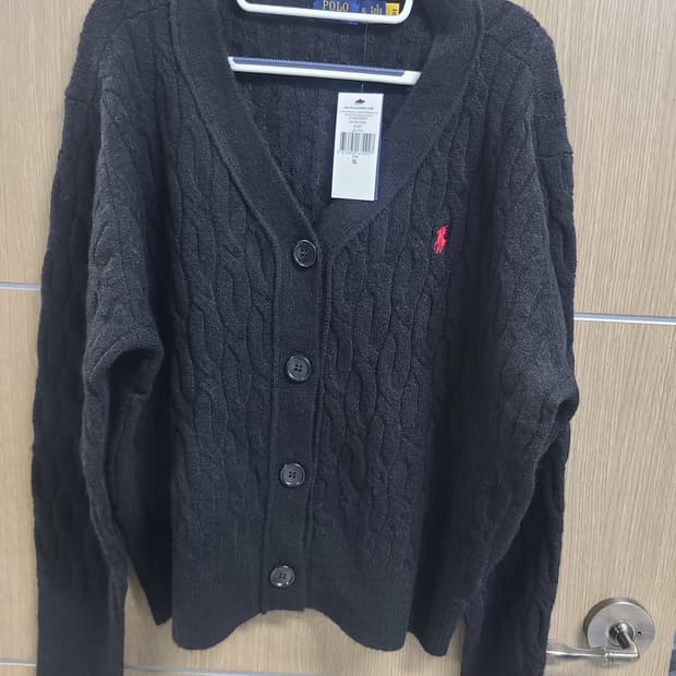 폴로 랄프로렌 블랙 여셩 가디건 XL