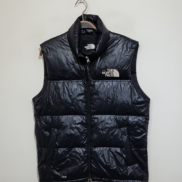 (95) 노스페이스 눕시 패딩조끼 블랙 거위털 700 다운 베스트 
