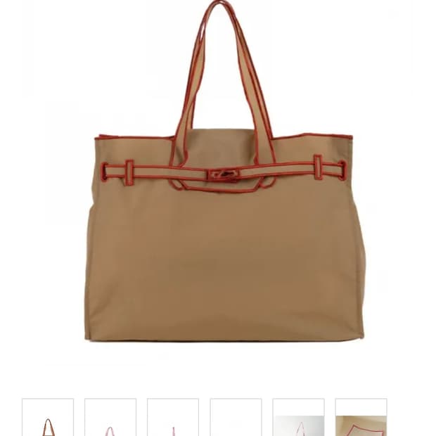 Lacousette 라쿠제트 에코백 카키베이지 L