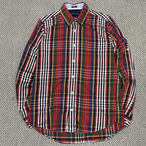 타미힐피거 체크 셔츠 v0447