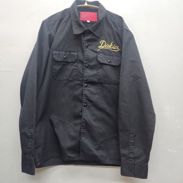 디키즈 금장 자수 블랙 워크 셔츠 L(M~L)