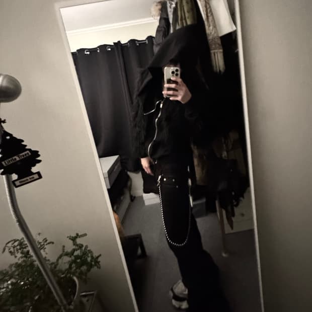 (S)릭오웬스 다크쉐도우 마운틴 사선 하이넥 후드집업