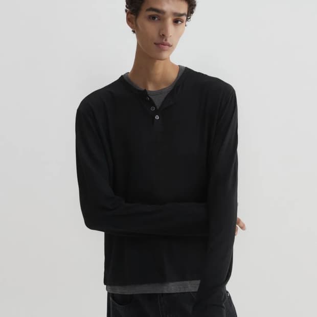 DNSR(디엔에스알) 레이어드 헨리넥 롱슬리브