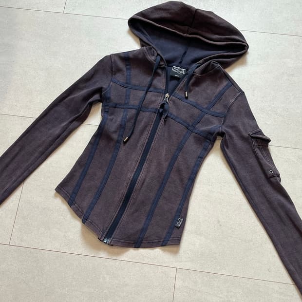 스컬프터 워시드 본디지 후디 / 워시드네이비 M