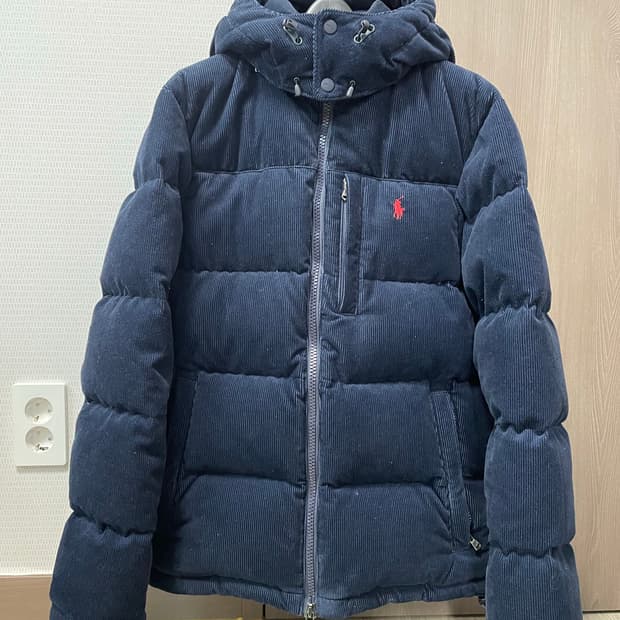 우체국택포) 폴로 코듀로이 패딩 네이비 S사이즈