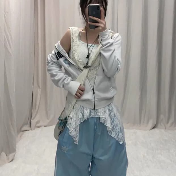 선가든빈티지 아디다스 코디세트