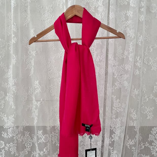 새상품 고비 GOBI 캐시미어 100 머플러 핑크