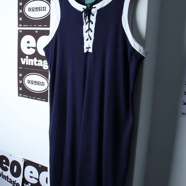 W(XL-2XL) 폴로 랄프로렌 반팔 티셔츠 원피스 민소매-H34290