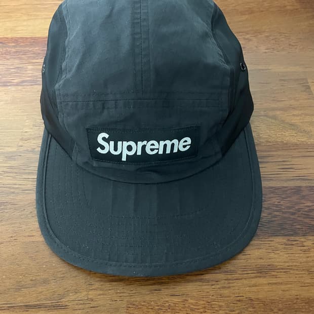 슈프림 왁스드 립스탑 캠프캡 블랙-24FW