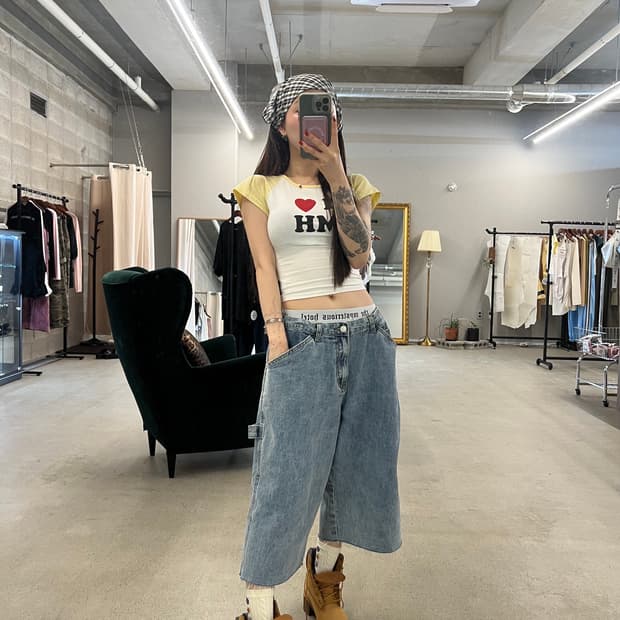 미스테리어스호텔 버뮤다 데님팬츠