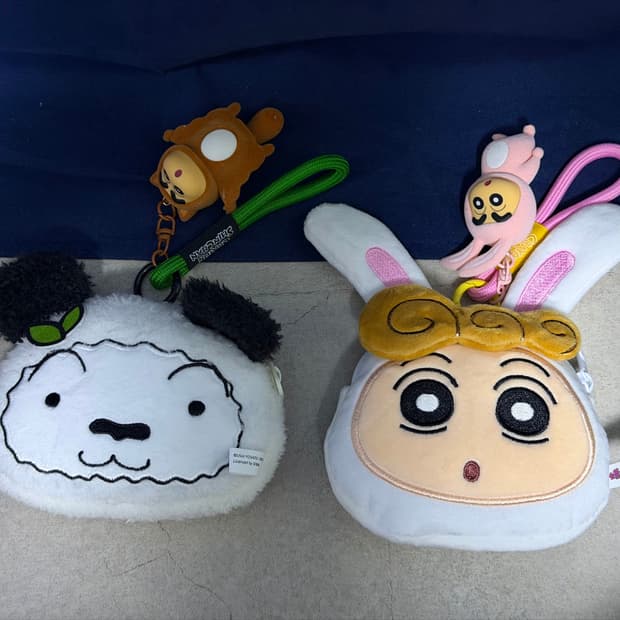 짱구 흰둥이 짱아 동전지갑 키링세트