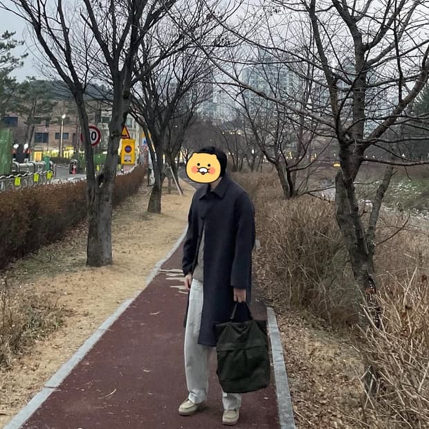 [L]셔터 발마칸 코트 차콜