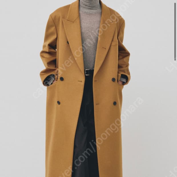 깡 노이어 카멜 더블 코트 50