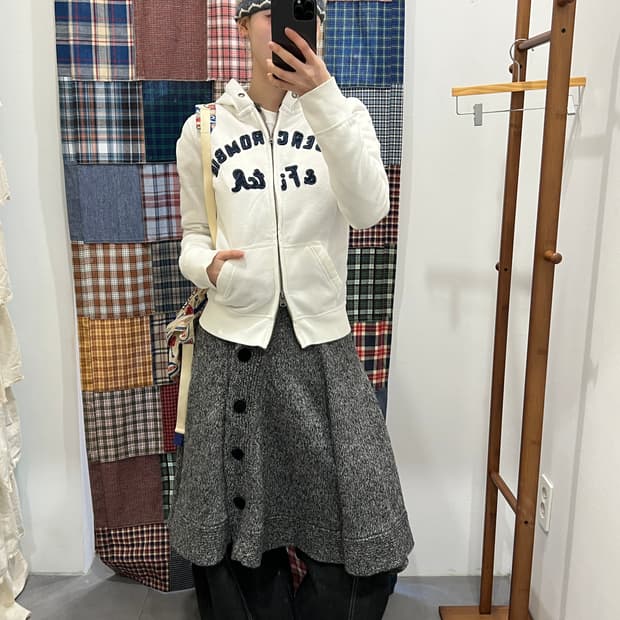 아베크롬비 화이트 후드집업