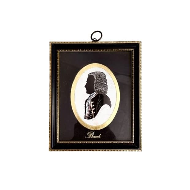앤틱 바흐 아티스트프루프 실루엣 벽걸이 액자