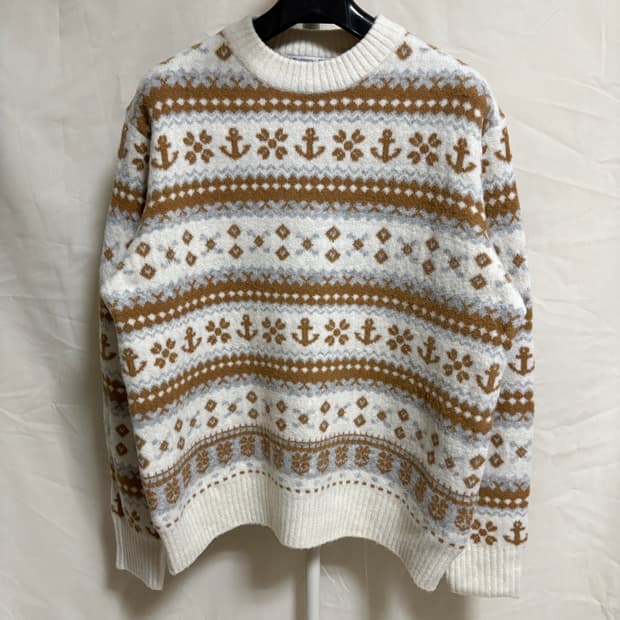 유니클로 X JW앤더슨 노르딕 니트 / 아이보리, M