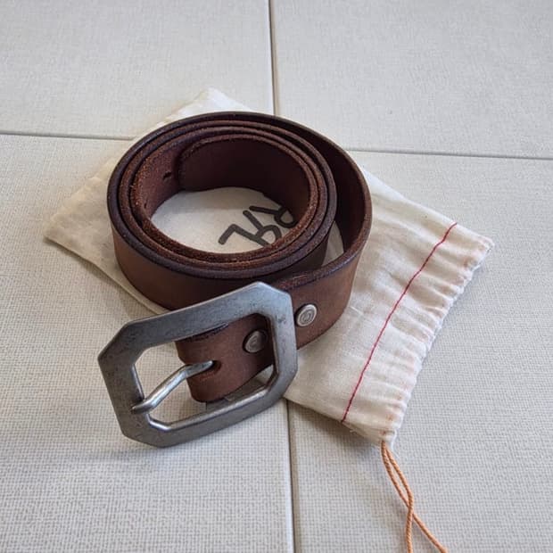 RRL 솔리드 브라스 벌링턴 벨트