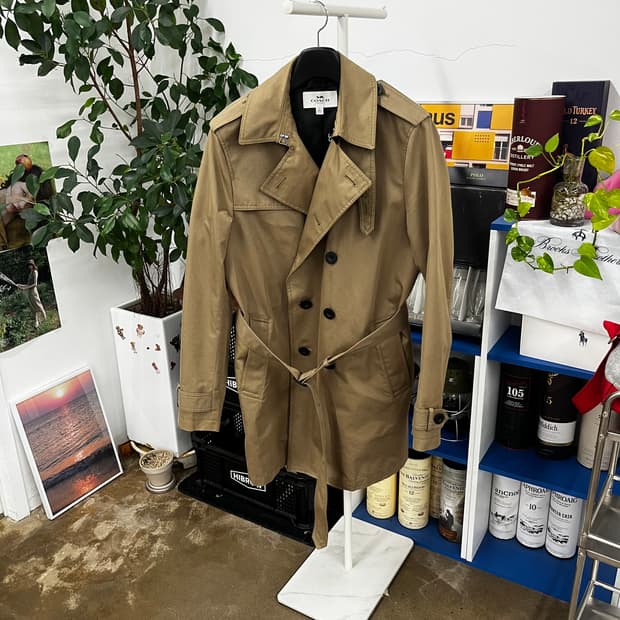 코치 더블 벨티드 트렌치코트 M