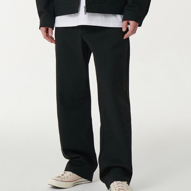 헤비웨이트 CP 와이드 치노 팬츠 [블랙] 30