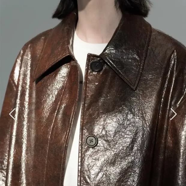 아모멘토 타이벡 하프코트 브라운