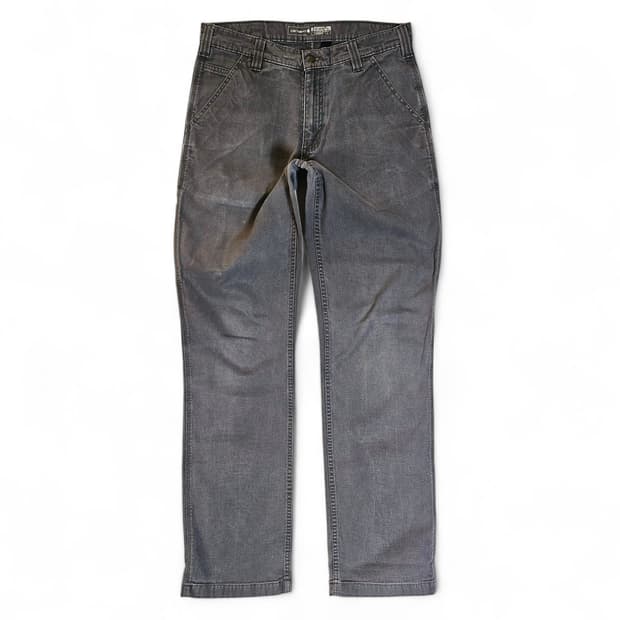 [32X36][칼하트]러기드 플렉스®릴렉스핏 캔버스 페이딩 워크팬츠 챠콜