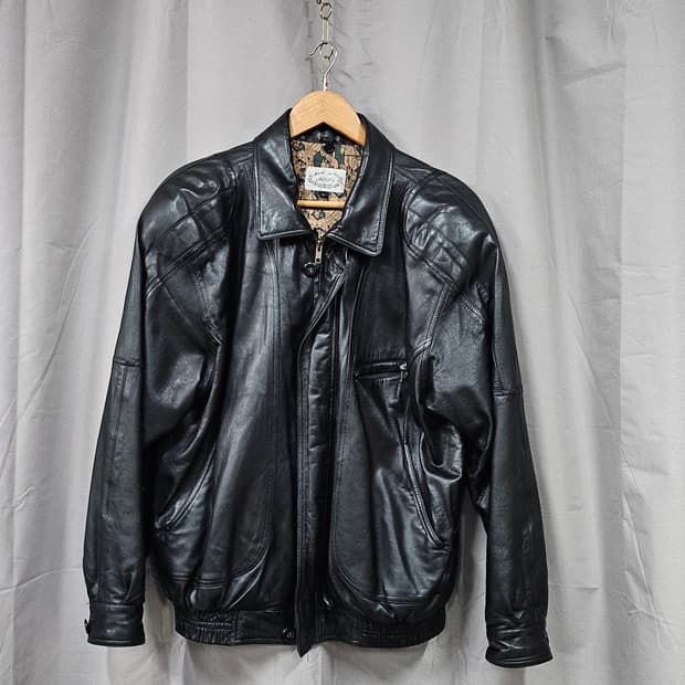 가죽 봄버 자켓 