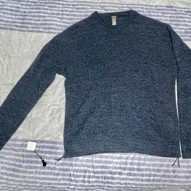 언어펙티드 오버사이즈 사이드 지퍼 니트 (네이비 색)