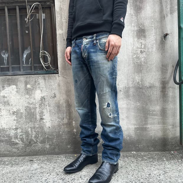디스퀘어드2 디스트로이드 워싱 데님 팬츠