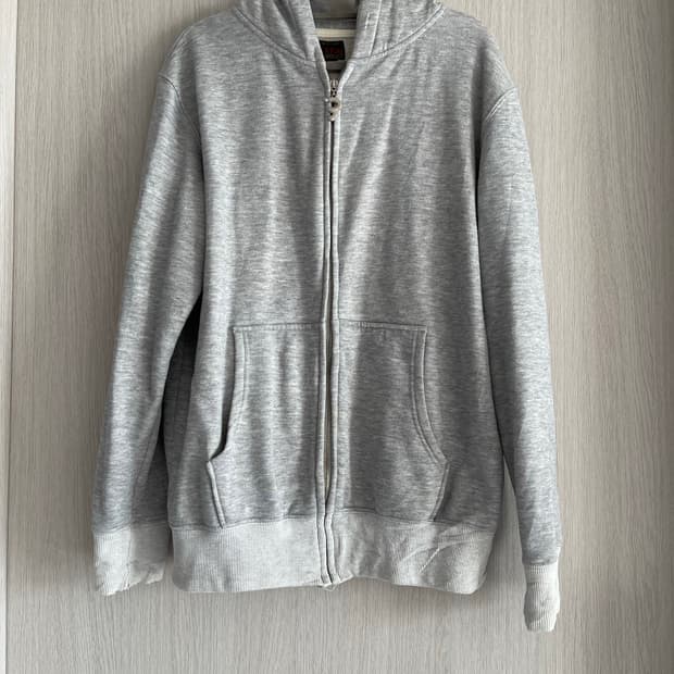 빈티지 에비수 회색 후드집업 