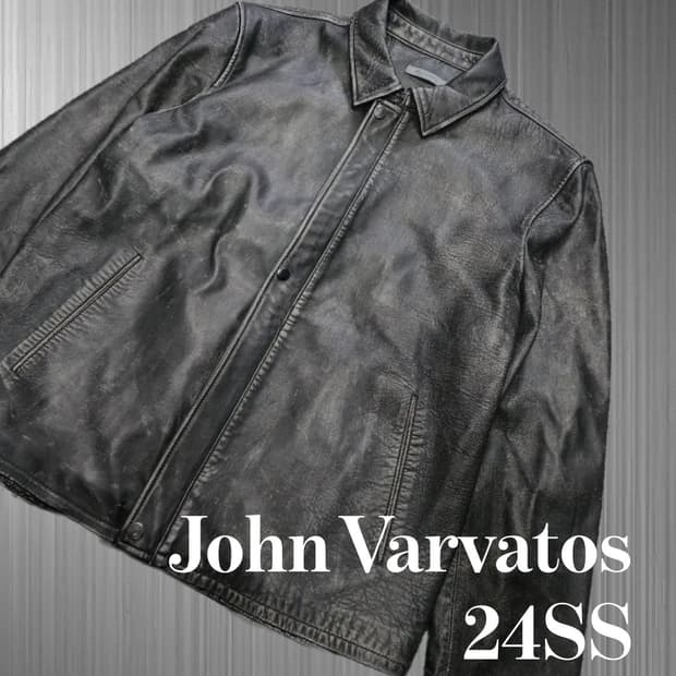 (희귀 매물, 신품 컨디션) 존바바토스 24SS 워싱 가죽자켓