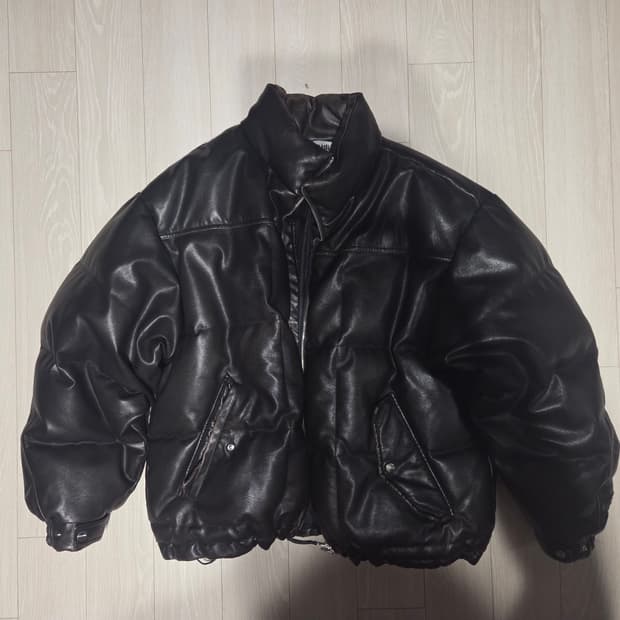 비바스튜디오 브라운 레더 덕다운패딩 XL